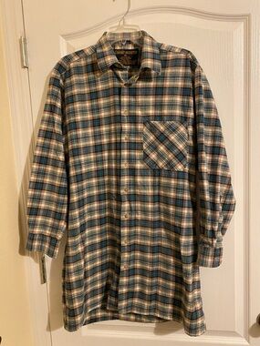 VTG Comfort Outfitters Long Heavy Plaid Flannel Shirt Jacket Workwear Outdoor XL